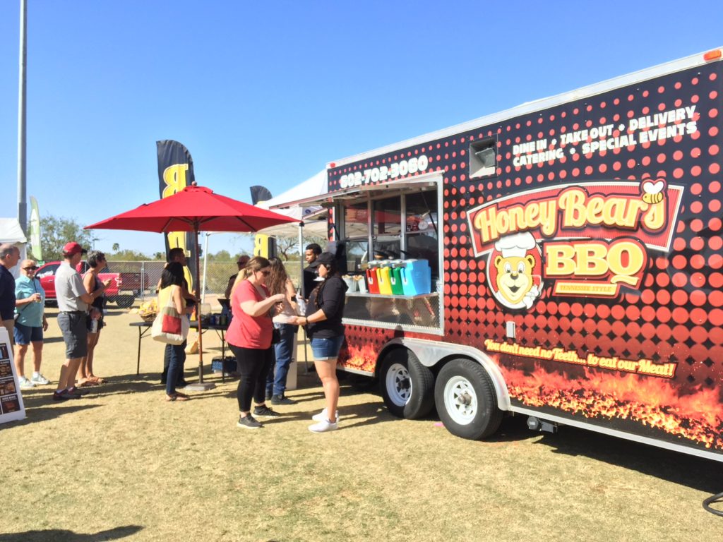 Outdoors, Honey Bear's kitchen truck